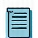 Icon of a document being submitted.